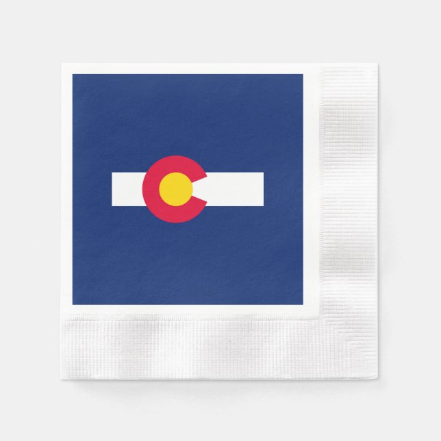 Colorado State Flag Design Napkin (Front)
