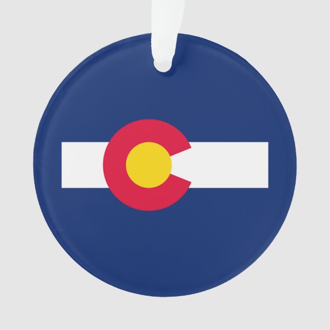 Colorado State Flag Design Ornament (Front)