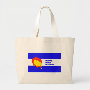 Colorado State Flag Dripping Beauty and Excitement Large Tote Bag