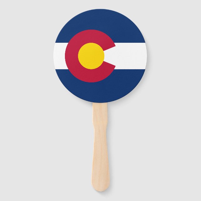 Colorado State Flag Hand Fan (Front)