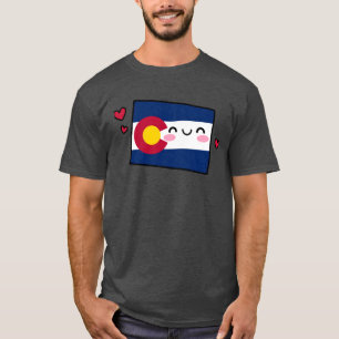Colorado State Flag Map Smile with Love Oversized T-Shirt