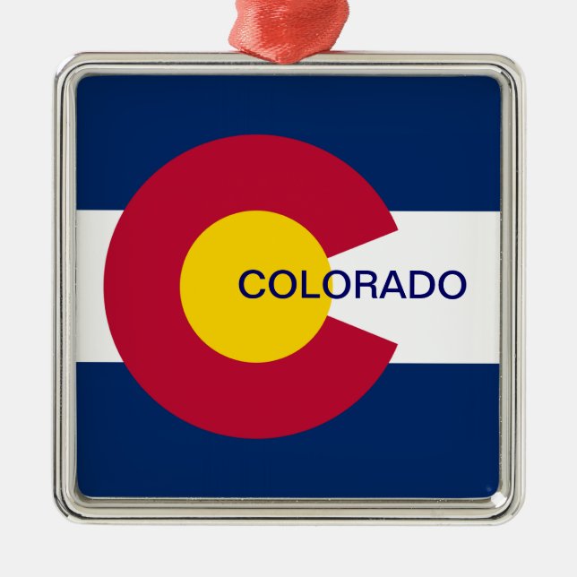Colorado State Flag Metal Ornament (Front)
