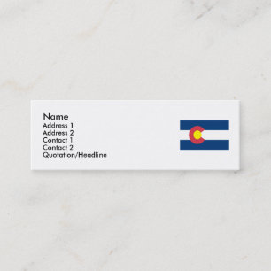 Colorado State Flag Mini Business Card