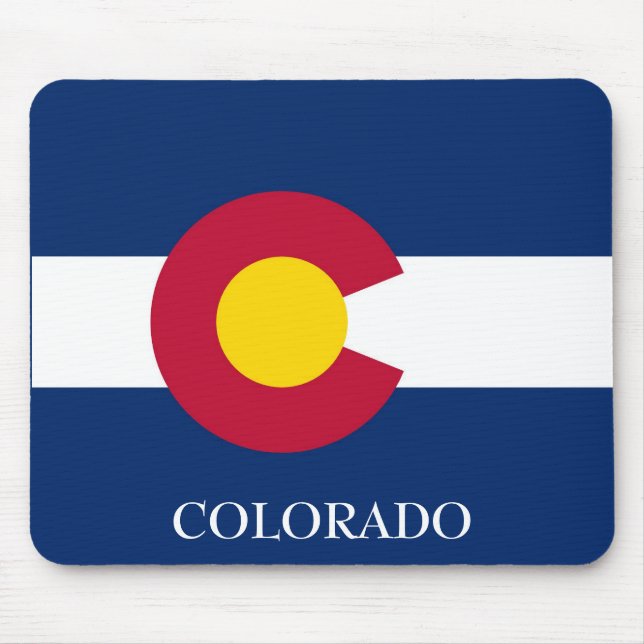 COLORADO State Flag Mouse Pad Customise Text (Front)