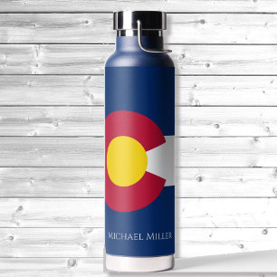 Colorado State Flag Personalise Name Hot or Cold Water Bottle