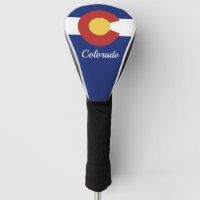 Colorado state flag personalised golf driver cover