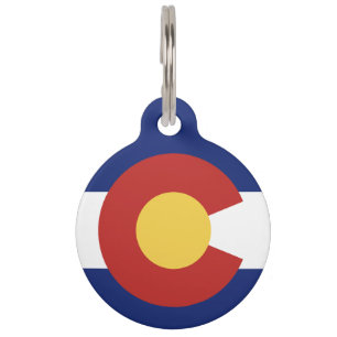 Colorado state flag pet tag for new dog or cat
