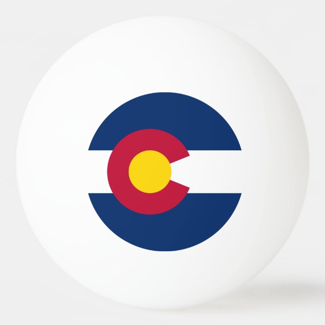 Colorado State Flag Ping Pong Ball (Back)