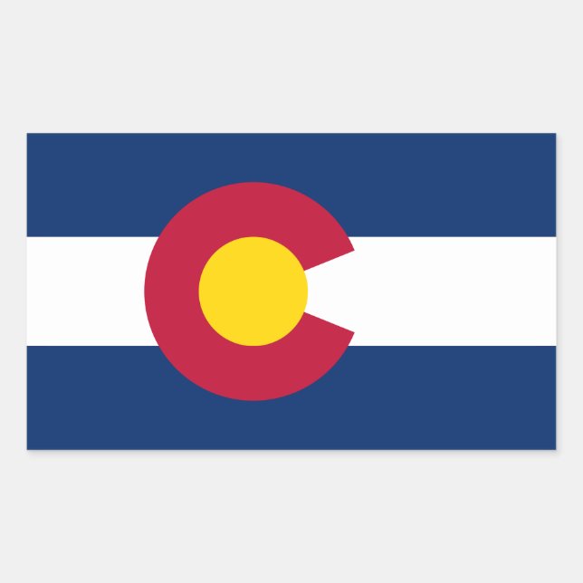 Colorado State Flag Rectangular Sticker (Front)