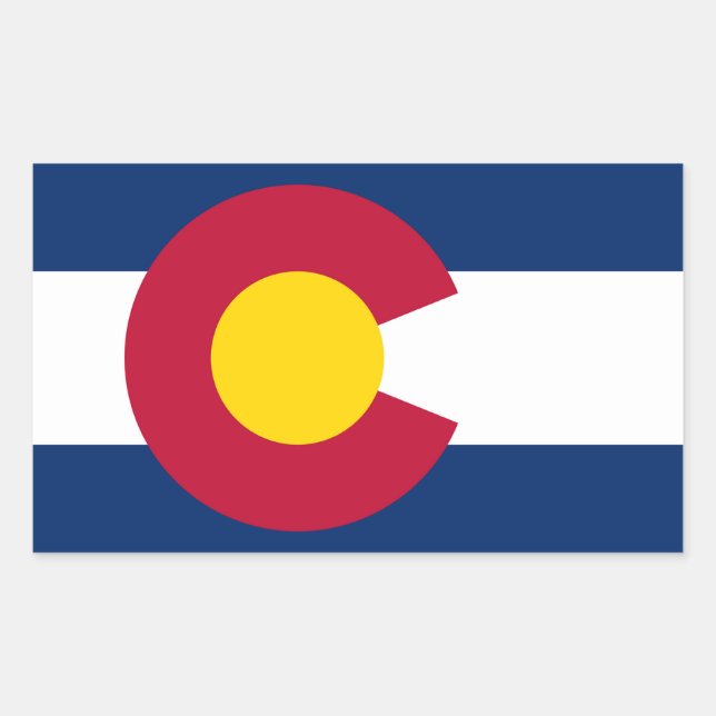 Colorado State Flag Rectangular Sticker (Front)
