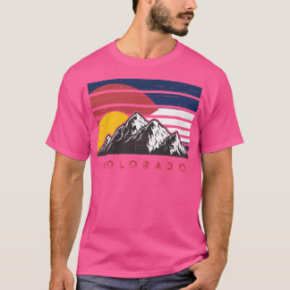Colorado State Flag Retro Vintage Colorado Mountai T-Shirt