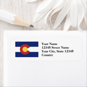 Colorado state flag return address labels