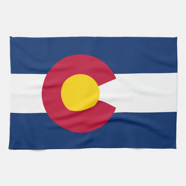 Colorado State Flag Tea Towel (Horizontal)