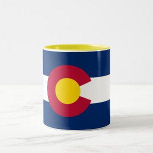 Colorado State Flag Two-Tone Coffee Mug