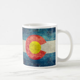 Colorado State flag with vintage retro grungy look Coffee Mug