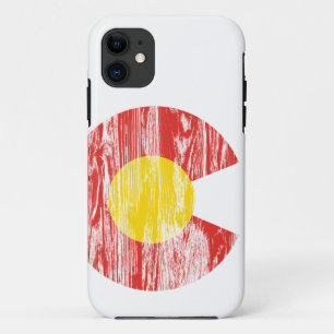 Colorado State Flag Wood Grain Denver Love iPhone 11 Case