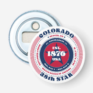 Colorado State Information Circle Bottle Opener