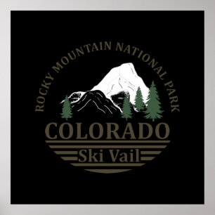 colorado state ski vail poster