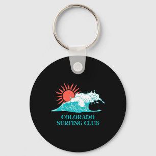 Colorado Surfing Club Retro Ironic Vacation Key Ring
