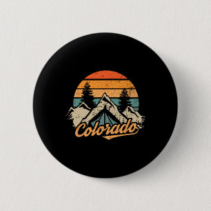 Colorado Tee - Retro Vintage Mountains Nature Hiki 6 Cm Round Badge