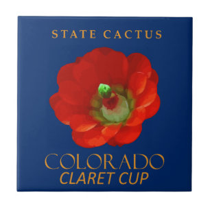 Colorado Territory Cactus The Claret Cup Cactus Ceramic Tile