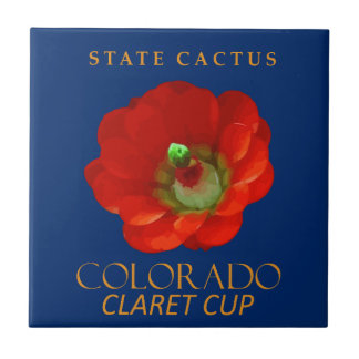 Colorado Territory Cactus The Claret Cup Cactus Ceramic Tile