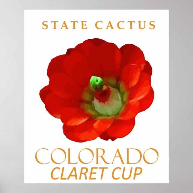 Colorado Territory Cactus The Claret Cup Cactus Poster (Front)