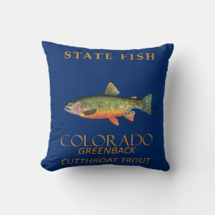 Colorado Territory Fish The Greenback Trout Cushion