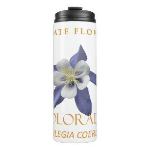Colorado Territory Flower Aquilegia coerulea Thermal Tumbler
