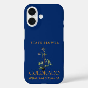 Colorado Territory Flower Blue Aquilegia coerulea iPhone 16 Case