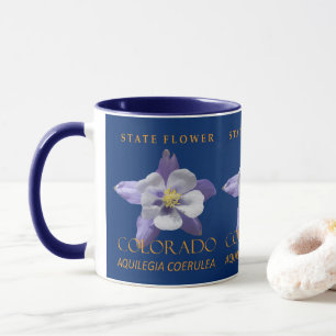 Colorado Territory Flower Blue Aquilegia coerulea Mug