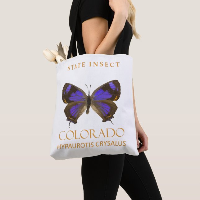 Colorado Territory Insect The Hairstreak Butterfly Tote Bag (Close Up)