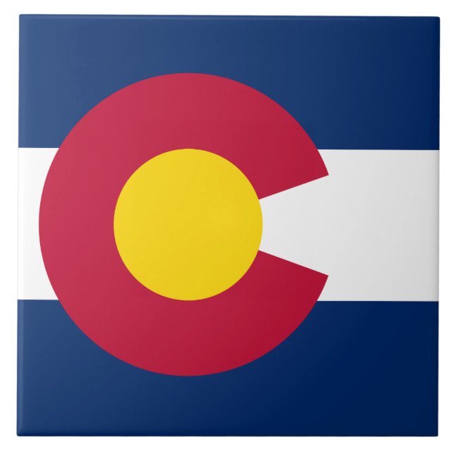 Colorado: The Centennial US State Flag Ceramic Tile (Front)