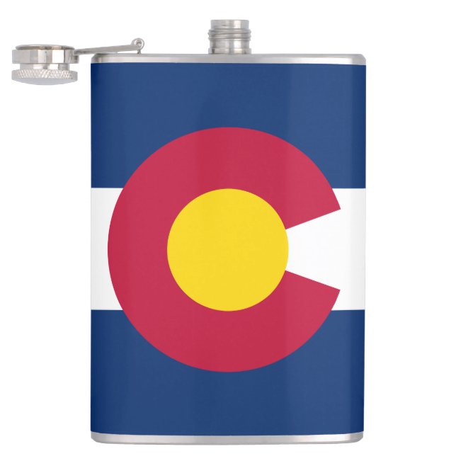 Colorado: The Centennial US State Flag Hip Flask (Opened)