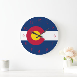 Colorado: The Centennial US State Flag Large Clock
