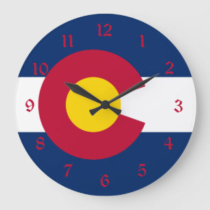 Colorado: The Centennial US State Flag Large Clock