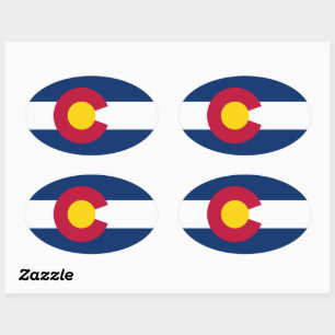 Colorado: The Centennial US State Flag Oval Sticker