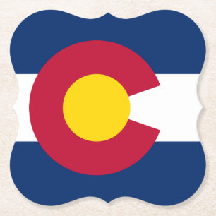 Colorado: The Centennial US State Flag Paper Coaster
