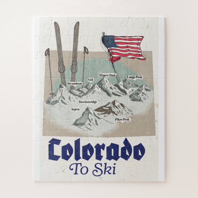 Colorado to Ski Jigsaw Puzzle (Vertical)