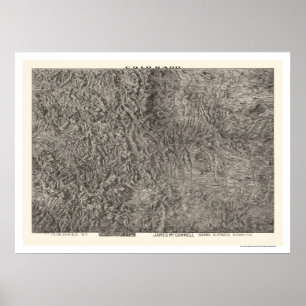 Colorado Topographical Map 1894 Poster