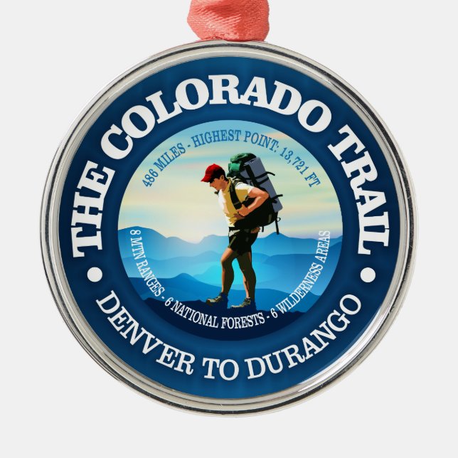 Colorado Trail (C) Metal Ornament (Front)