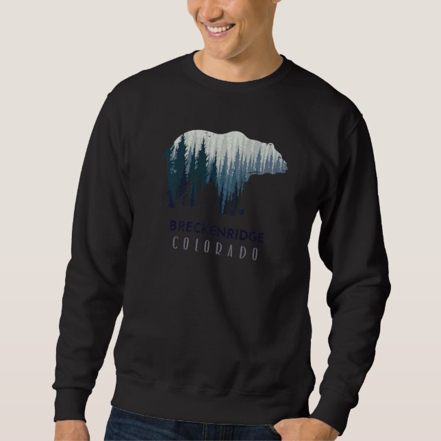 Colorado Travel Breckenridge Mountains Trees Sweatshirt (Front)