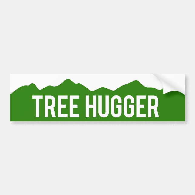 Colorado Tree Hugger Mountains Bumper Sticker (Front)