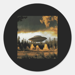 Colorado Ufo In The Fall Classic Round Sticker