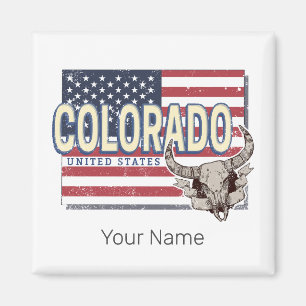 Colorado United States Retro State Map Vintage USA Magnet