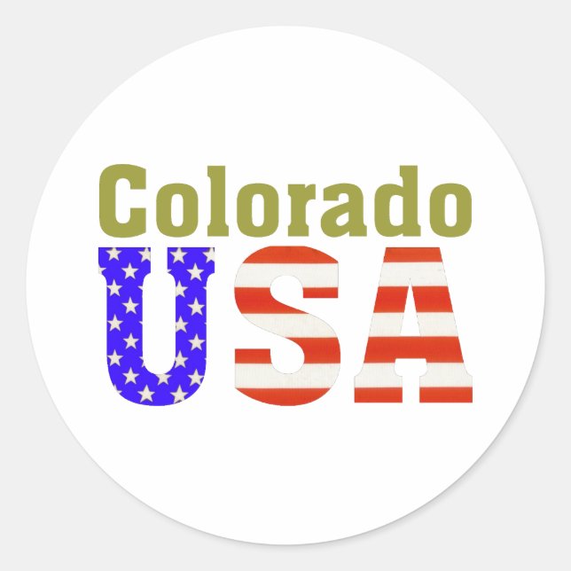 Colorado USA Aashen alpha Classic Round Sticker (Front)
