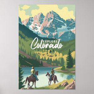Colorado USA America Vintage Famous Travel Place Poster