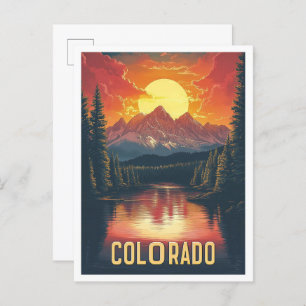 Colorado USA Art Vintage Travel Postcard