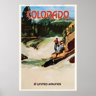 Colorado USA Vintage Travel Poster Custom Art
