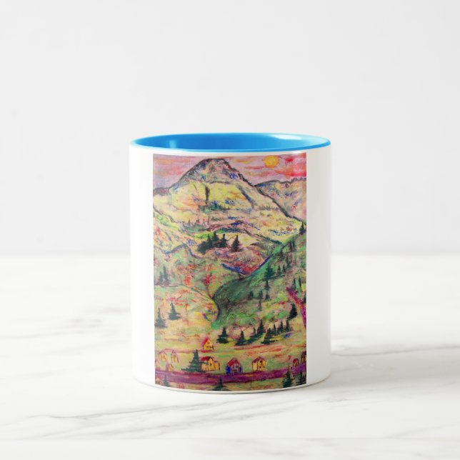 colorado  village Two-Tone coffee mug (Center)